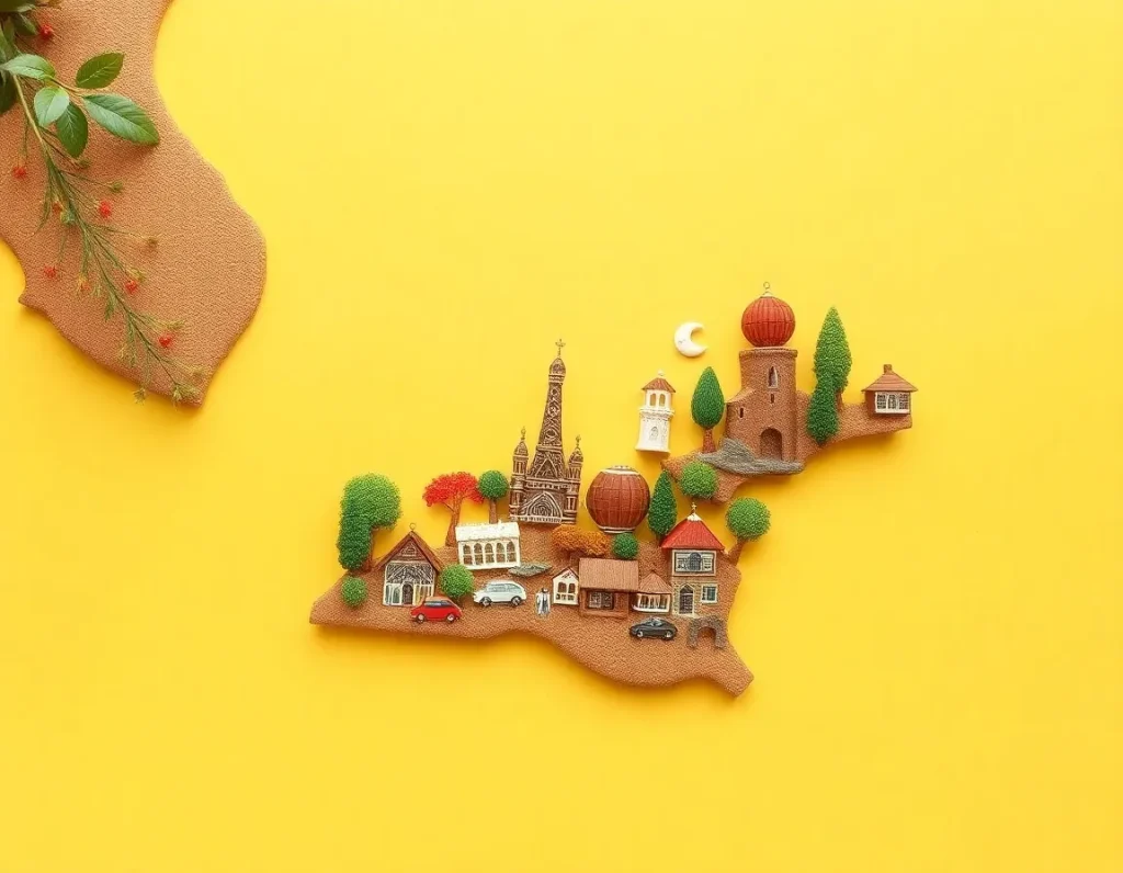 De charme en veelzijdigheid van een decoratieve kaart van Zuidoost-Azië